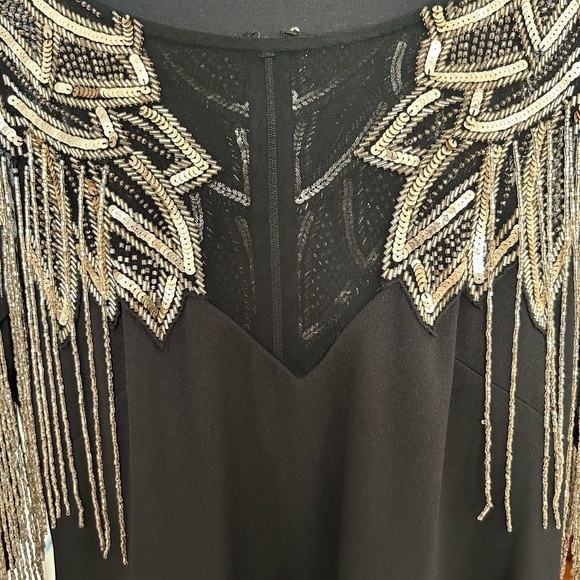 Aidan Mattox Black Cocktail Beaded Dress - Picture 2 of 12